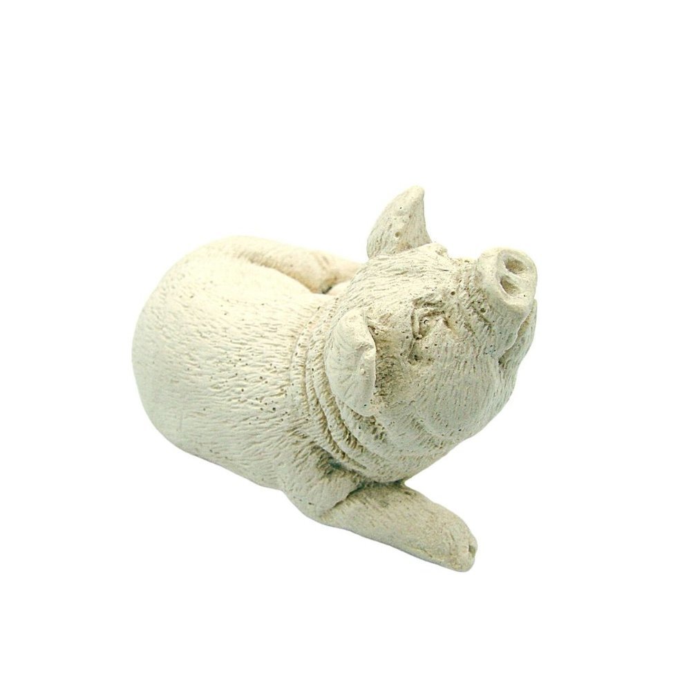Vintage Stone Critters White Pig Hog w/ Baby Figurine Piglet Farmhouse 2x2" - Picture 2 of 9